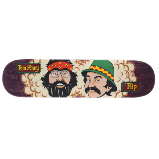 FLiP Skateboard Deck Toms Friends Purple 8.25" Penny Cheech and Chong