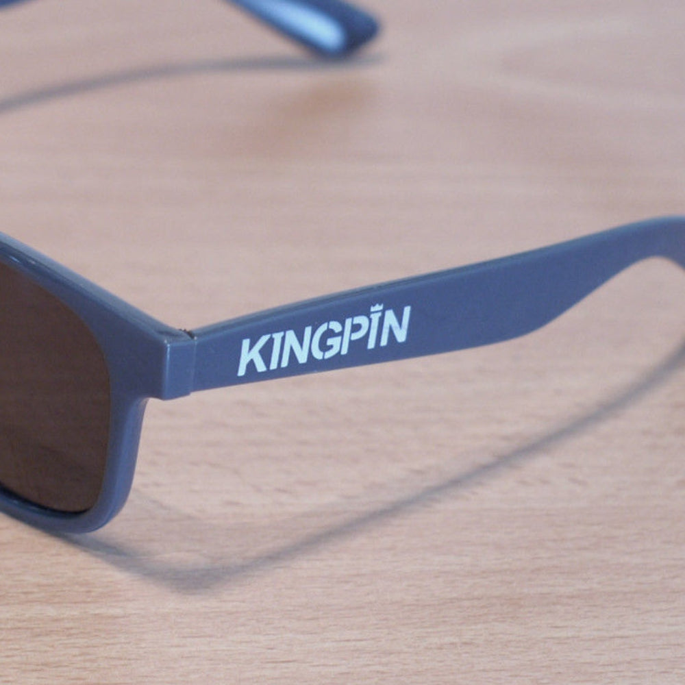 Kingpin Skate Supply Shades Sea Grey/PC Smoke Lens Skateboard Sunglasses Eyewear