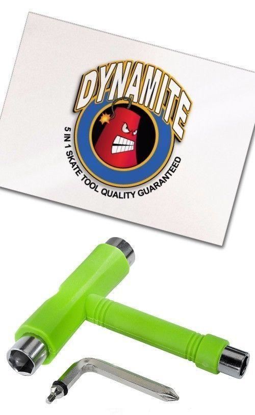 Dynamite Forever Skate Tool Lime All In 1 Multi Function Skateboard T Tool