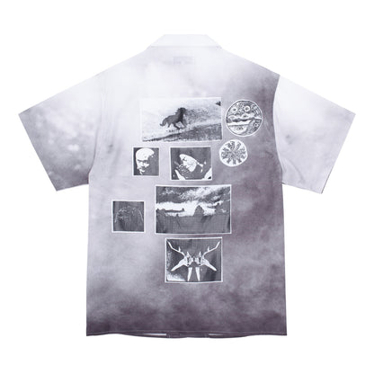 Fucking Awesome Spider Photo Club Shirt Heather Grey FA Skateboard Button Up