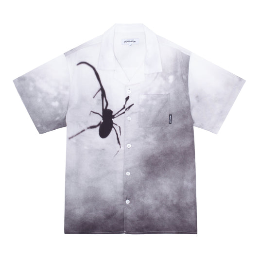 Fucking Awesome Spider Photo Club Shirt Heather Grey FA Skateboard Button Up