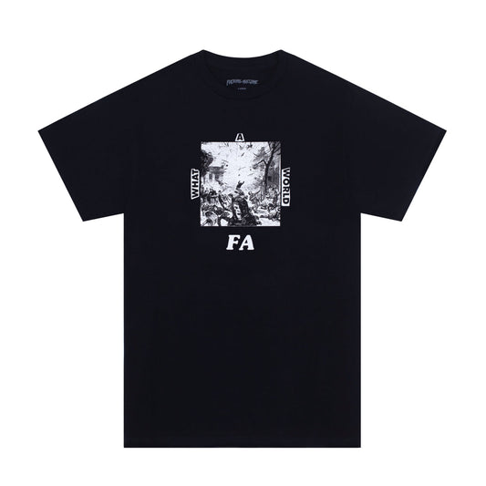 Fucking Awesome Tee What A World Black FA Skateboard T-Shirt