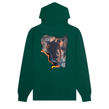 Hockey Hood Luck Dark Green Skateboard Hoodie Hoody