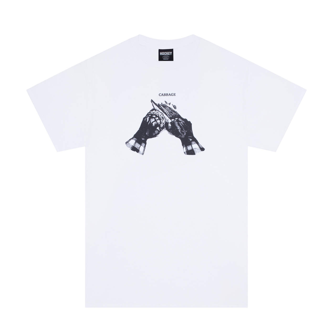 Hockey Tee Cabbage White Skateboard T-Shirt