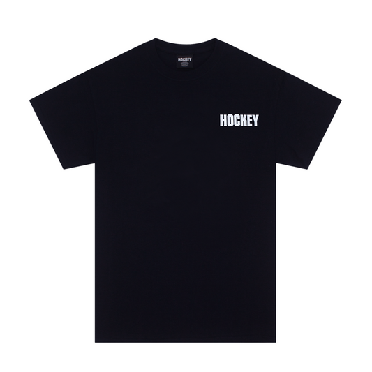 Hockey Tee Luck Black Skateboard T-Shirt