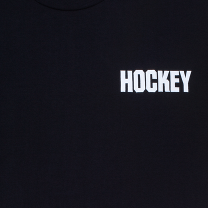 Hockey Tee Luck Black Skateboard T-Shirt
