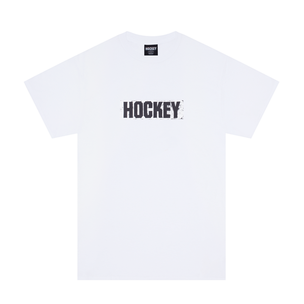 Hockey Tee Sticker Logo White Skateboard T Shirt