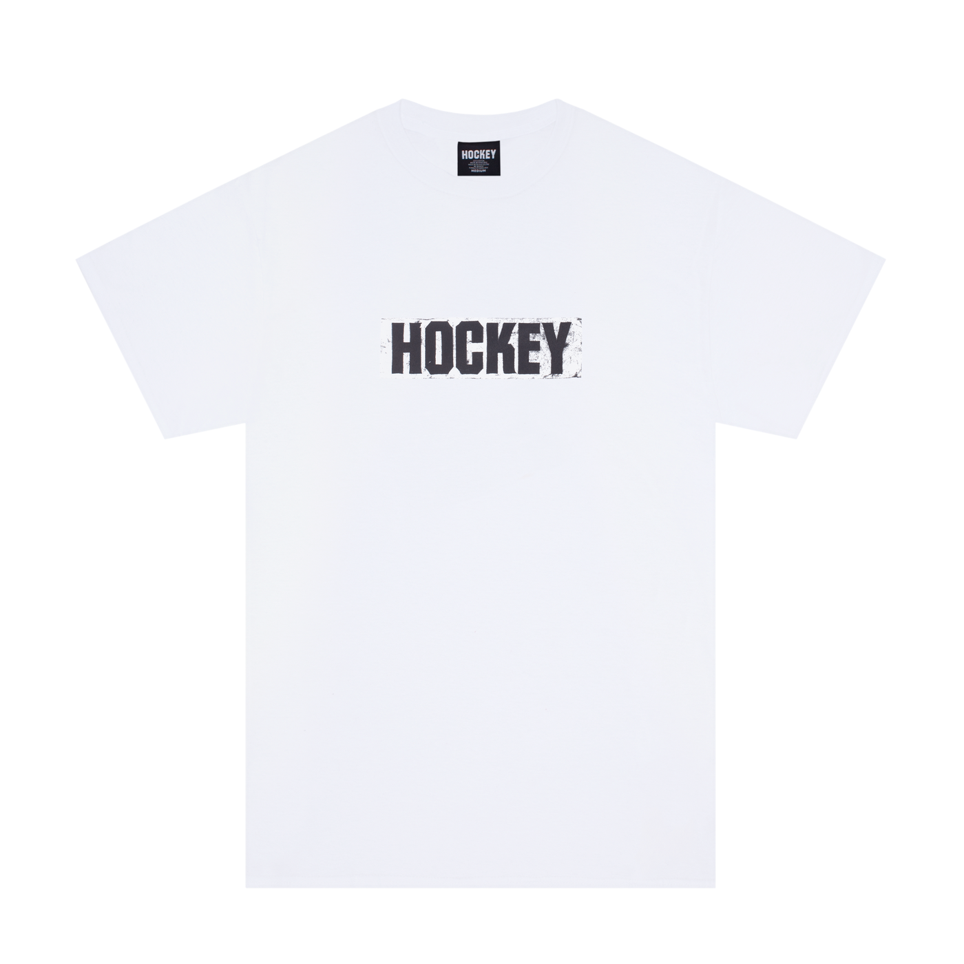 Hockey Tee Sticker Logo White Skateboard T-Shirt