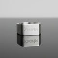 Kingpin Skate Supply Signet Ring Rectangle Og Silver Titanium