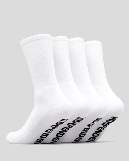 Indy Socks 4 Pack O.G.B.C RIGID White Crew Size 6-10 Independent Skateboard Sox