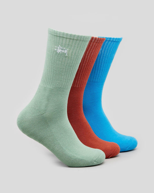 Stussy Socks Graffiti Crew Multi Colour 3 Pack Size OSFM New Skateboard Sox