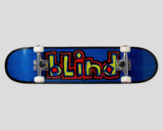 Blind Skateboard Complete OG Box Out 7.625" Black Blue FP Premium