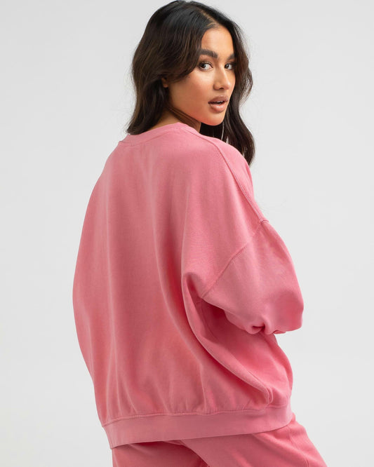 Stussy Womens Dalton Oversized Crew Jumper Confetti