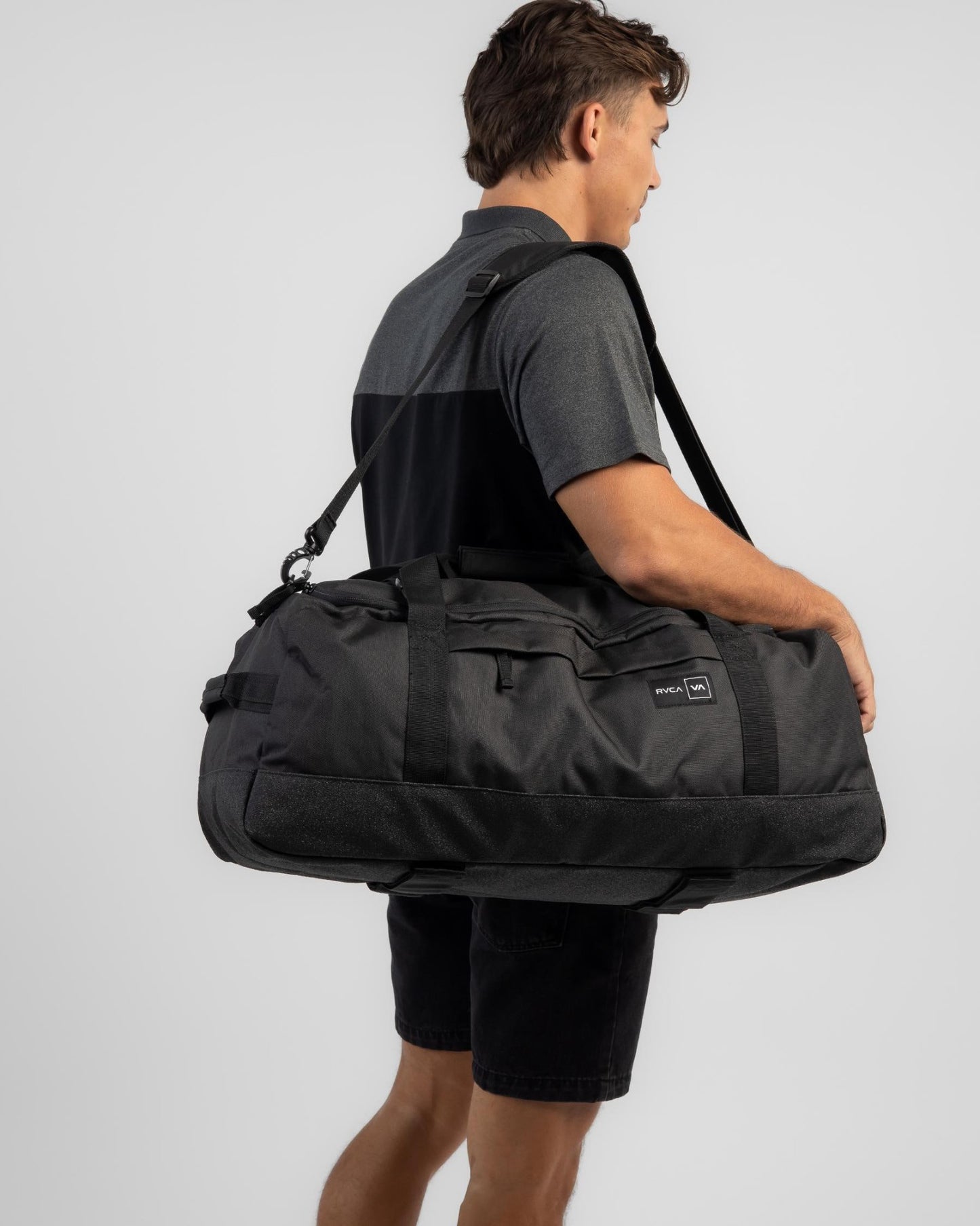 RVCA Skate Duffle IV Black 50L Skateboard Gym Travel Bag