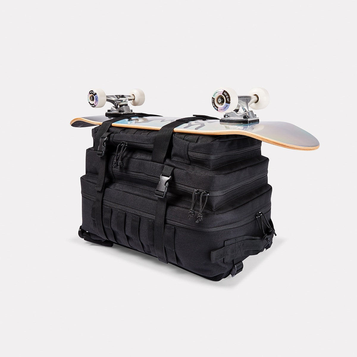 Kingpin Skate Supply Backpack Skateboard Straps Black/Black Travel School Bag