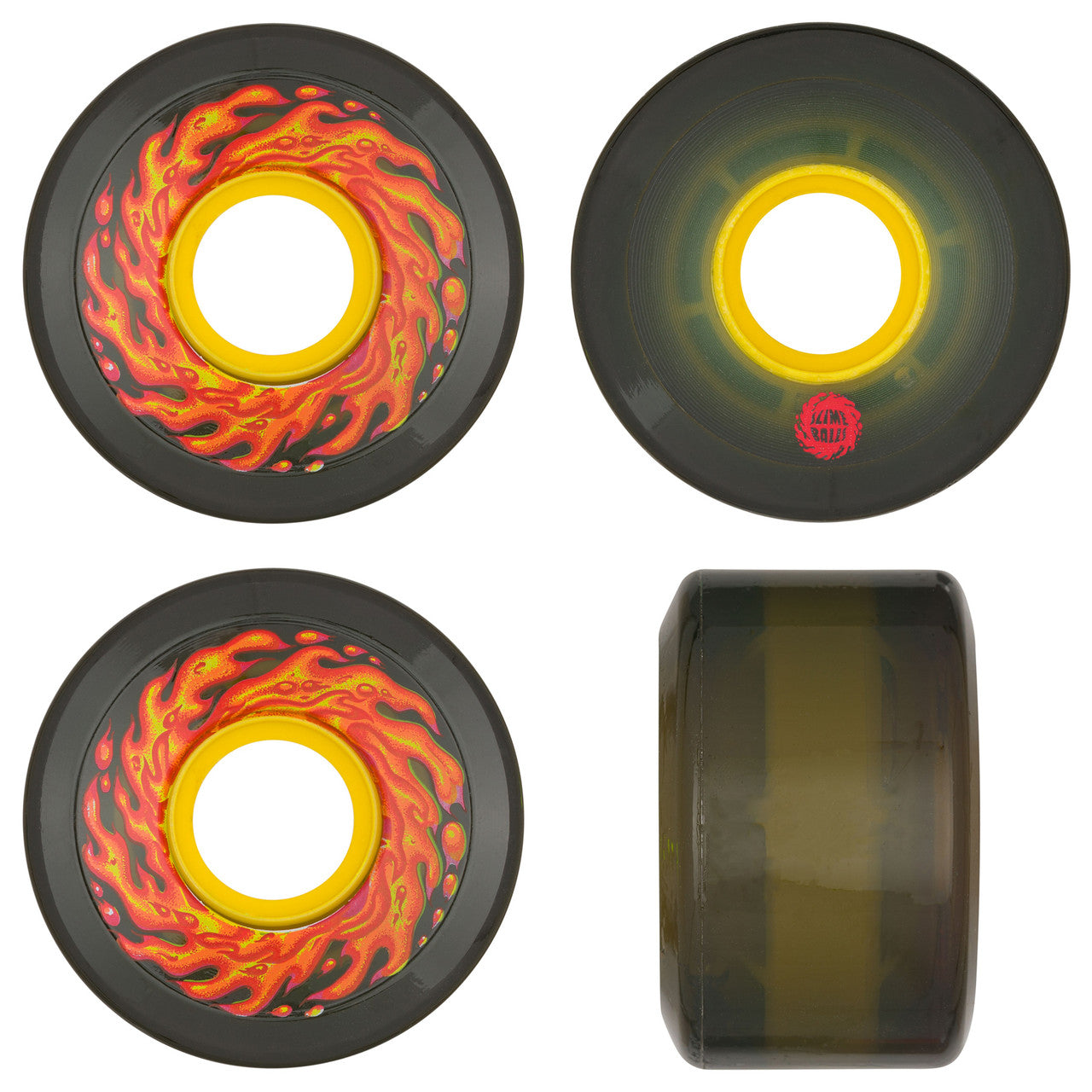 Santa Cruz Wheels 54.5mm Flame Mini OG Slime Trans Black 78a Slime Balls