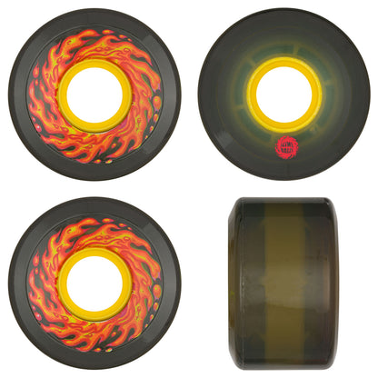 Santa Cruz Wheels 54.5mm Flame Mini OG Slime Trans Black 78a Slime Balls