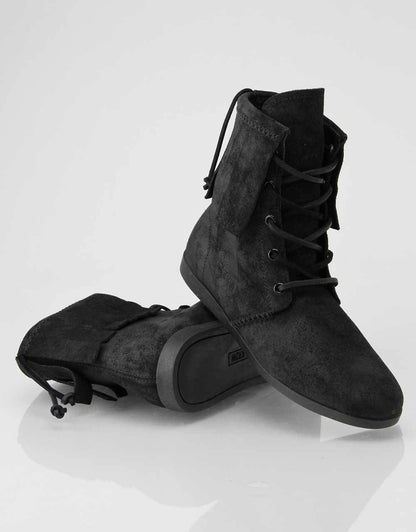 KR3W Lincoln Black Waxed Suede/Black Sole USA 9 UK 8 Skate Hip Hop Krew Shoes