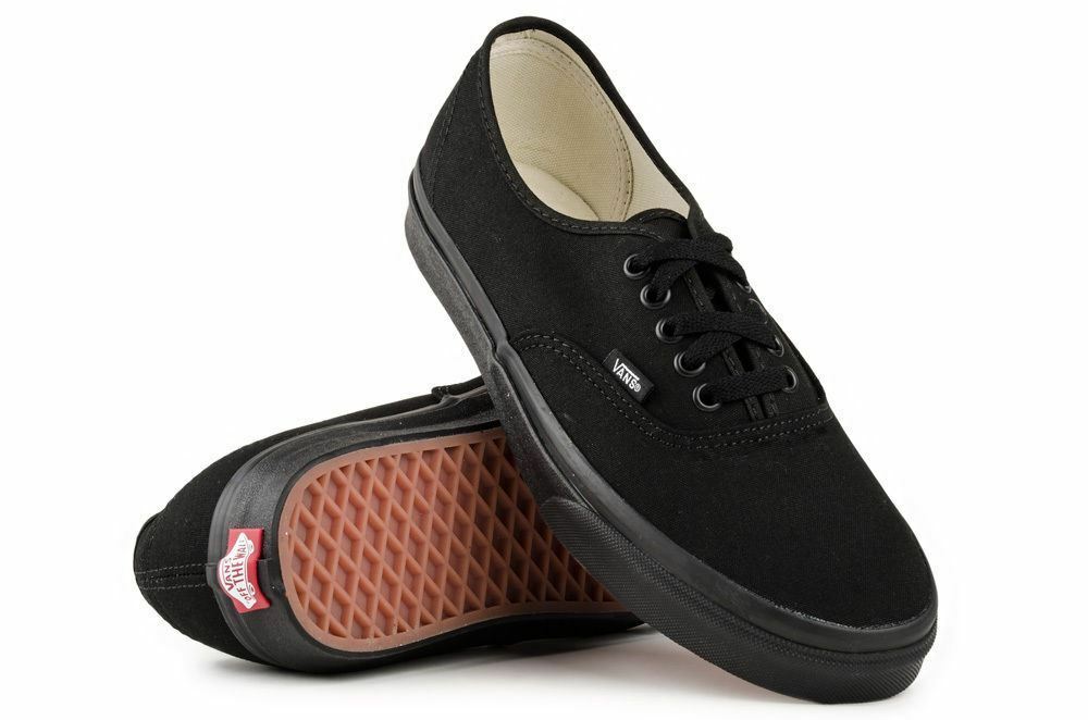 Vans Shoes Authentic Black Black Classic Skate Board Usa Size Sneakers