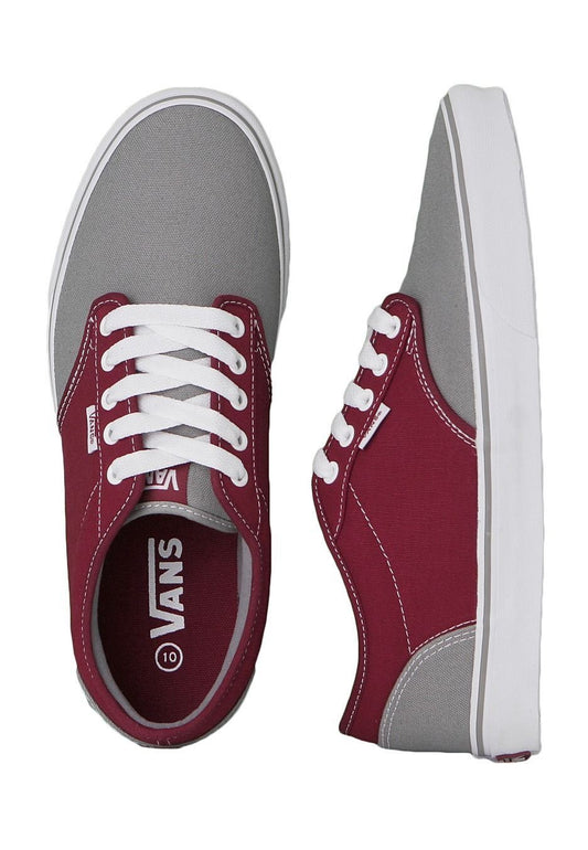 Vans Shoes Atwood Canvas Mid Grey Rio Red USA SIZE Skateboard Sneakers