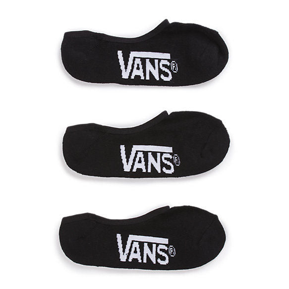 Vans Socks 3 Pack No Show Black Size 9 13 Invisible Skateboard Sox