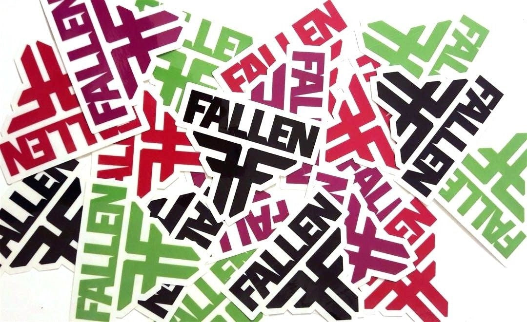 Fallen Footwear Stickers 5 Pack Assorted Colours New Skateboard Decal