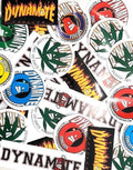 Dynamite Forever Stickers 5 Pack Assorted Logos Tie Dye Skateboard Sticker