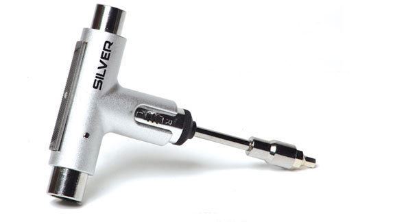 Silver Trucks Skate Tool Silver Premium Ratchet Complete Skateboard T-Tool