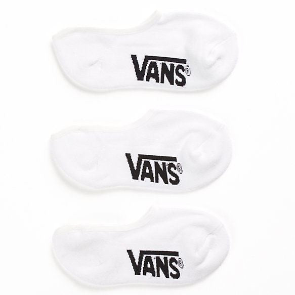 Vans Socks 3 Pack No Show White SIZE 9-13 Invisible Skateboard Sox