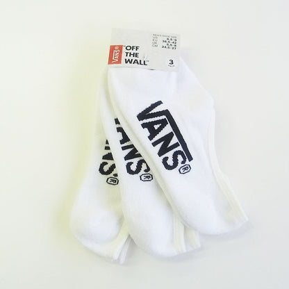 Vans Socks 3 Pack No Show White SIZE 9-13 Invisible Skateboard Sox
