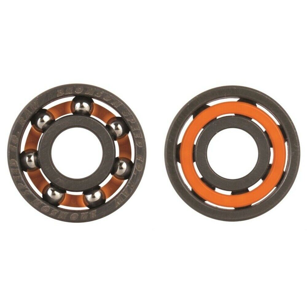 Bronson Bearings Raw 8 Pack Next Gen Shieldless Skateboard Bearings