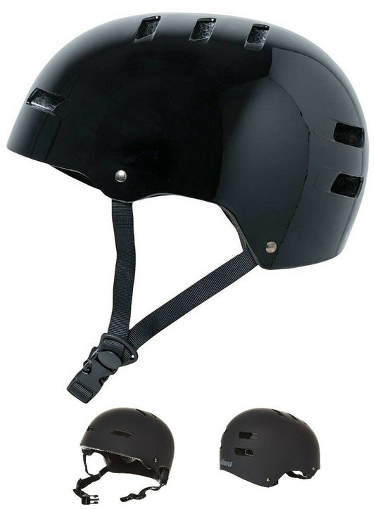 Globe Slant Helmet Gloss Black Skateboard Free Ride Lid