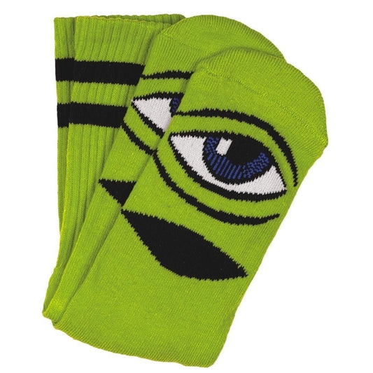 Toy Machine Socks Sect Eye Lime OSFM New Skateboard Sox