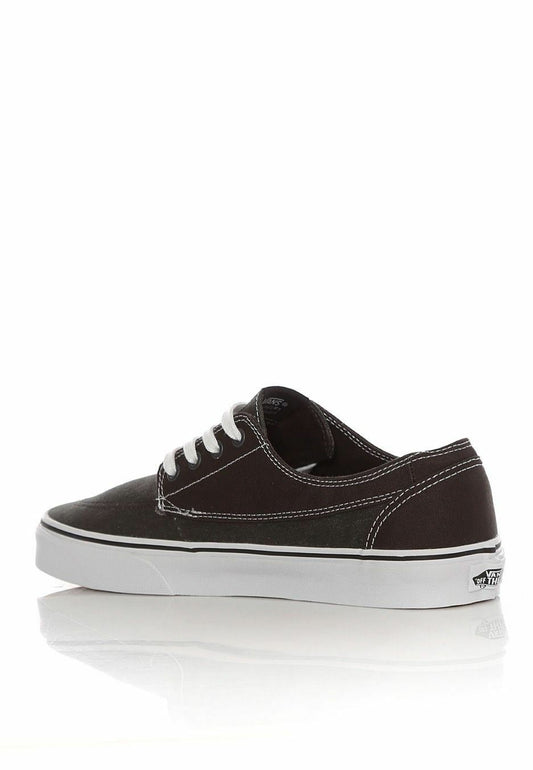 Vans Shoes Brigata (Washed Canvas) Pirate Black White Skateboard Surf Sneakers