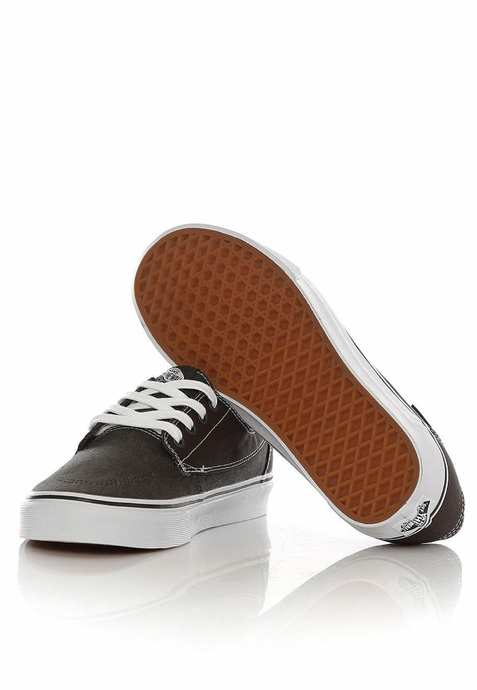 Vans Shoes Brigata (Washed Canvas) Pirate Black White Skateboard Surf Sneakers