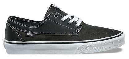 Vans Shoes Brigata (Washed Canvas) Pirate Black White Skateboard Surf Sneakers
