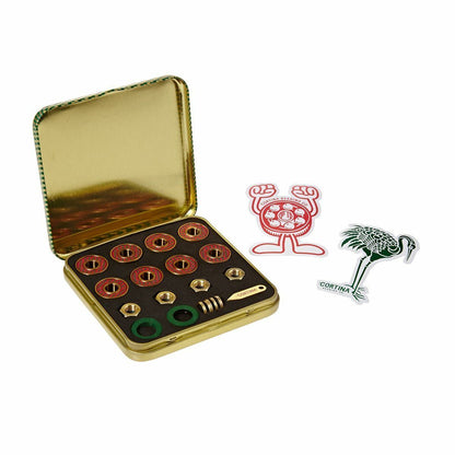 Cortina Skateboard Bearings Kyle Walker Signature Gold Pro Rated Red Green