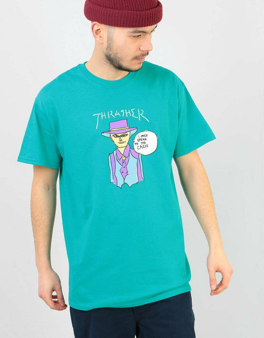 Thrasher Tee Gonz Cash Jade Skateboard Magazine T-Shirt Mark Gonzales Art