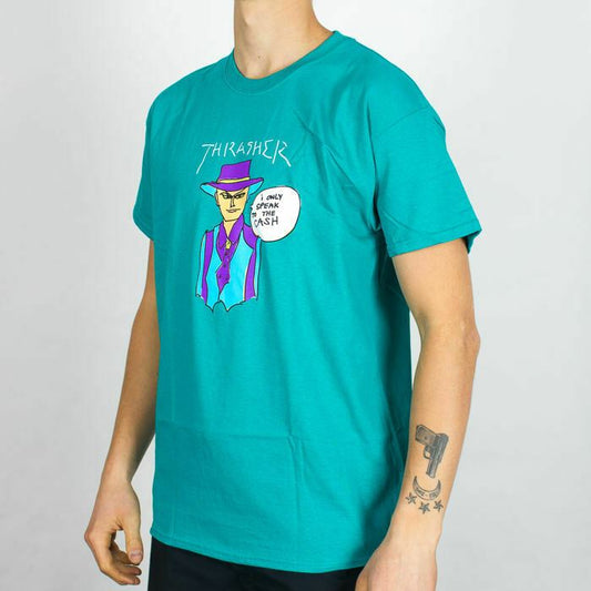 Thrasher Tee Gonz Cash Jade Skateboard Magazine T-Shirt Mark Gonzales Art