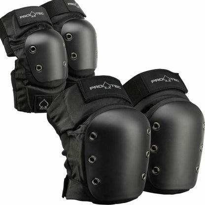Pro-Tec Pads Street Elbow & Knee Set JUNIOR MEDIUM Protec Safety Skate Gear GONG