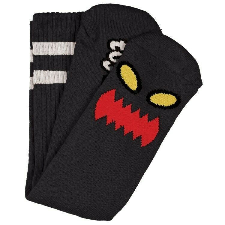Toy Machine Socks Monster Face Black Osfm New Skateboard Sox