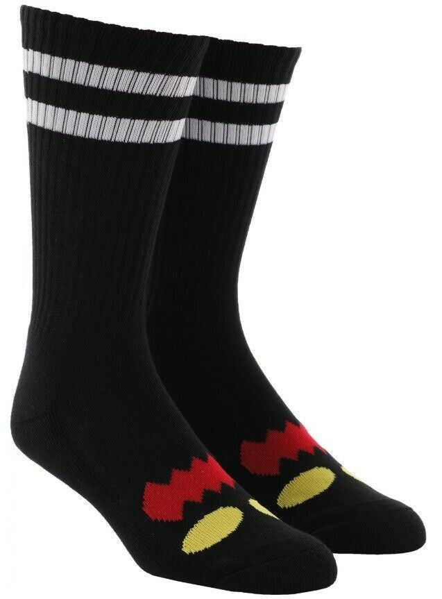 Toy Machine Socks Monster Face Black OSFM New Skateboard Sox