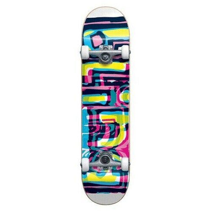 Blind Skateboard Complete Logo Glitch Youth FP 7.25" White Pre-Assembled