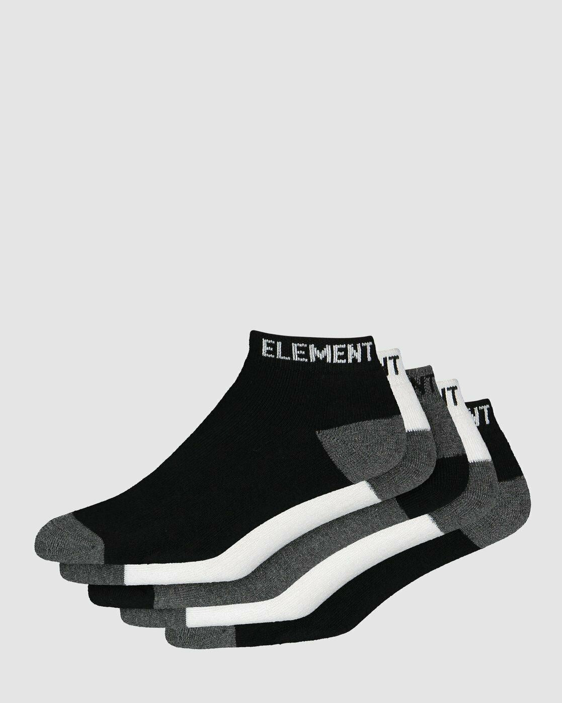 Element Socks 5 Pack Multi Ankle Size 7-11 Skateboard Sox