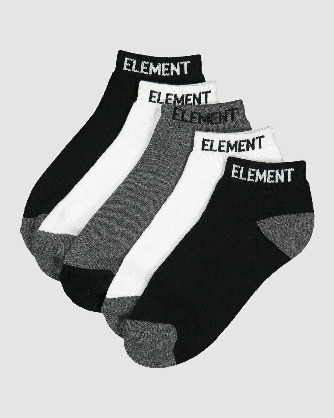 Element Socks 5 Pack Multi Ankle Size 7-11 Skateboard Sox