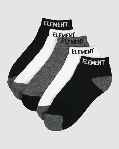Element Socks 5 Pack Multi Ankle Size 7-11 Skateboard Sox
