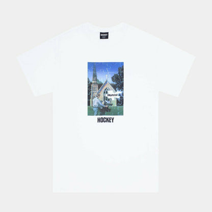 Hockey Tee Hellhole White Skateboard T-Shirt