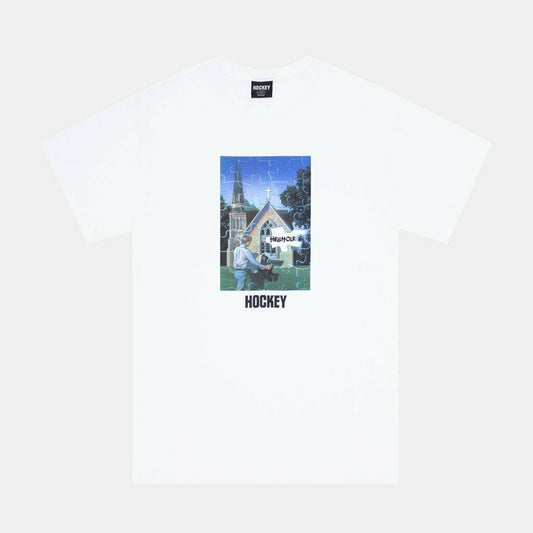 Hockey Tee Hellhole White Skateboard T-Shirt