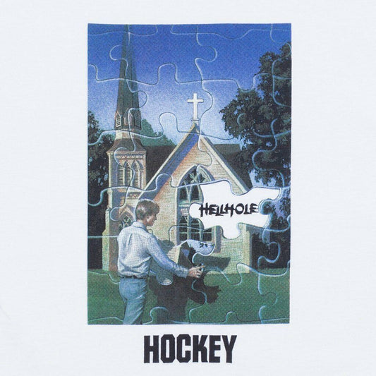 Hockey Tee Hellhole White Skateboard T-Shirt