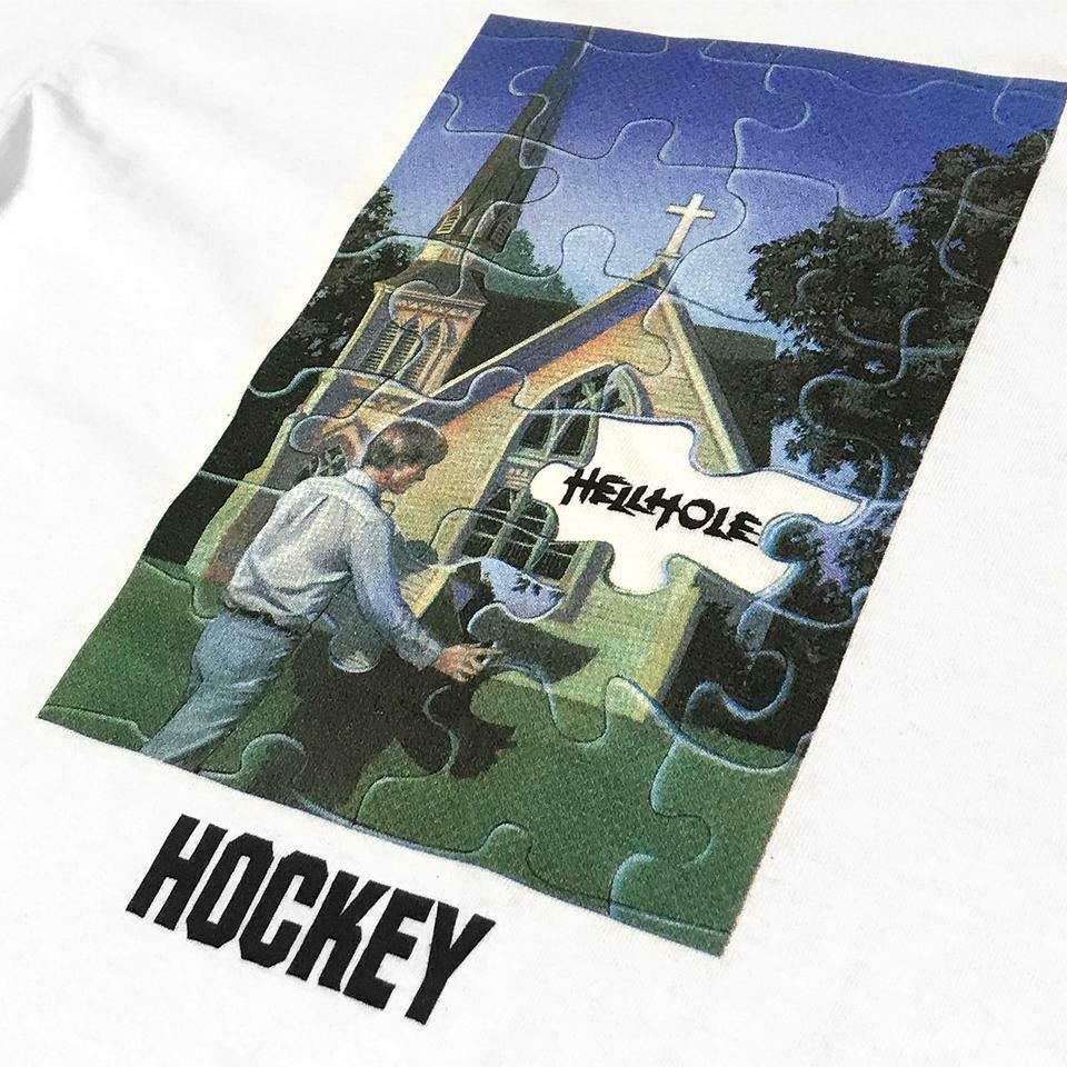 Hockey Tee Hellhole White Skateboard T-Shirt